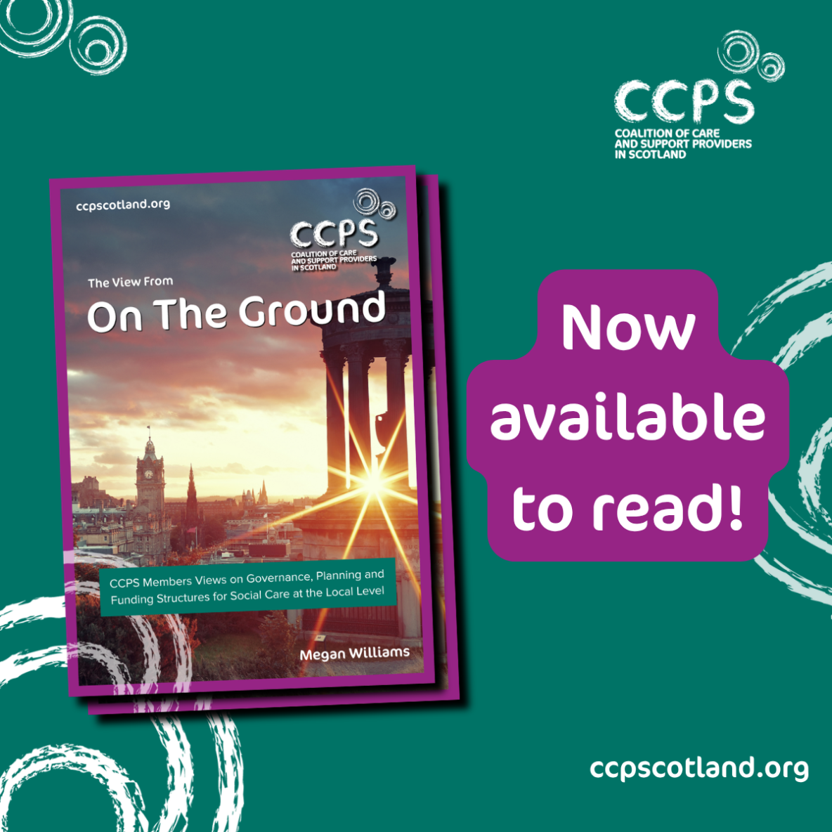 Text reads 'now available to read' next to an image of the report cover featuring a picture of Edinburgh