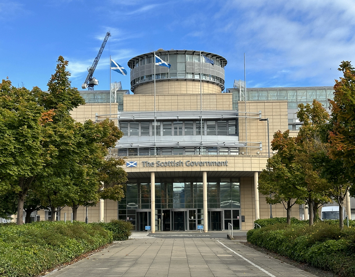 An image of a Scottish Government building at Victoria Quay